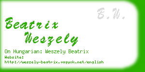 beatrix weszely business card